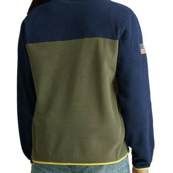 Polo Ralph Lauren Sports Men's CP 93 USA Flag Camo Hi-Tech Fleece Pullover NEW - Picture 11 of 13